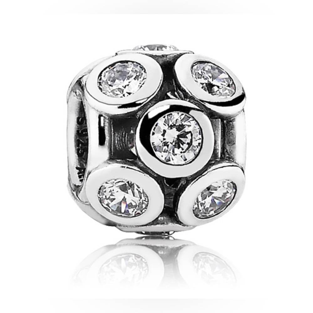 Authentic Pandora Retired ‘Whimsical  Lights’ Clear CZ Crystal S925 Ale Charm